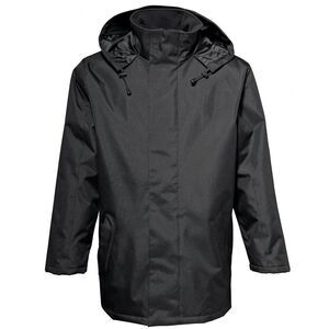 2786 Mens Plain Parka Zip up  Jacket (Water & Wind Resistant) Sizes S-3XL / Blac